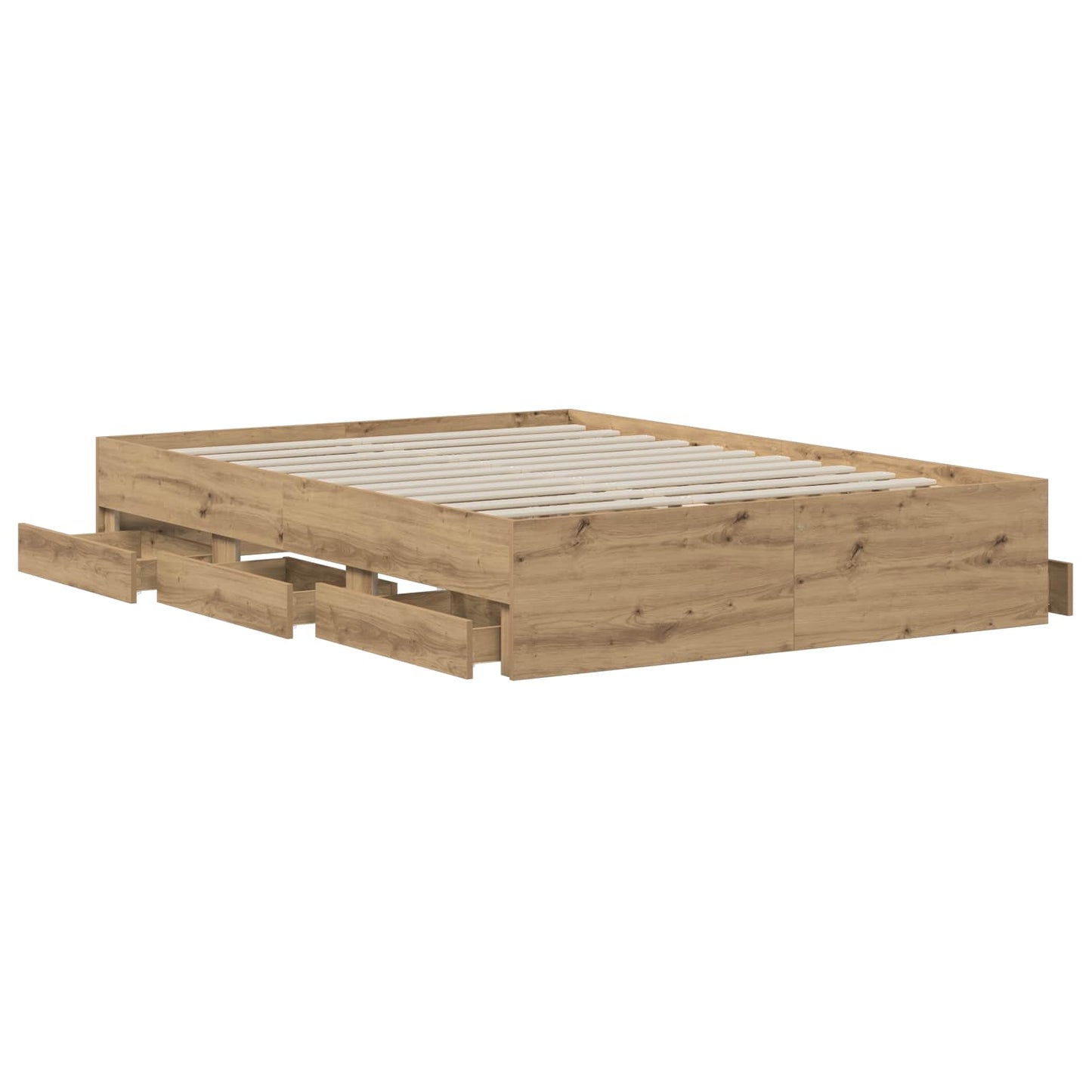 vidaXL Σκελετός κρεβατιού με αποθήκευση Artisan Δρυς 140 x 190 cm