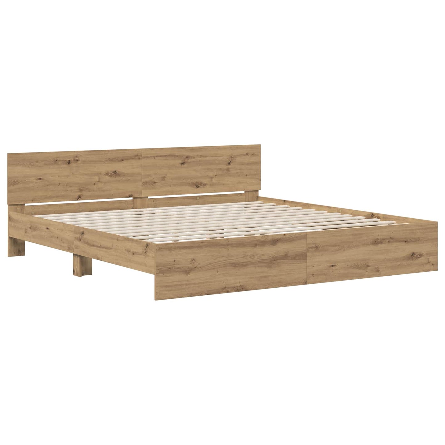 vidaXL Κρεβάτι με Κεφαλάρι Artisan Δρυς 200 x 200 cm