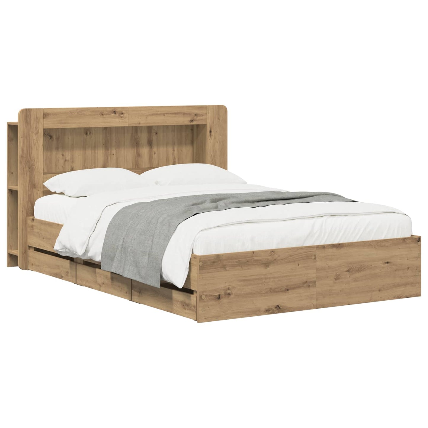 vidaXL Καλάθι με αποθήκη και κεφαλάρι Artisan Δρυς 150 x 200 cm