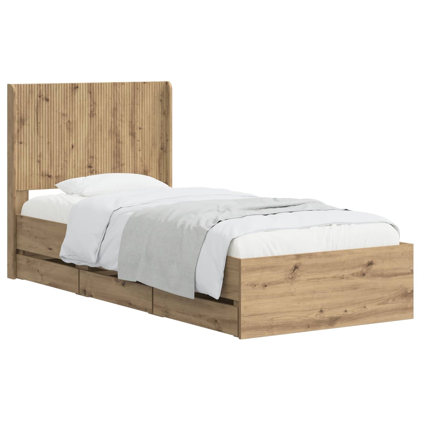vidaXL Καλάθι με αποθήκη και κεφαλάρι Artisan Δρυς 90 x 200 cm
