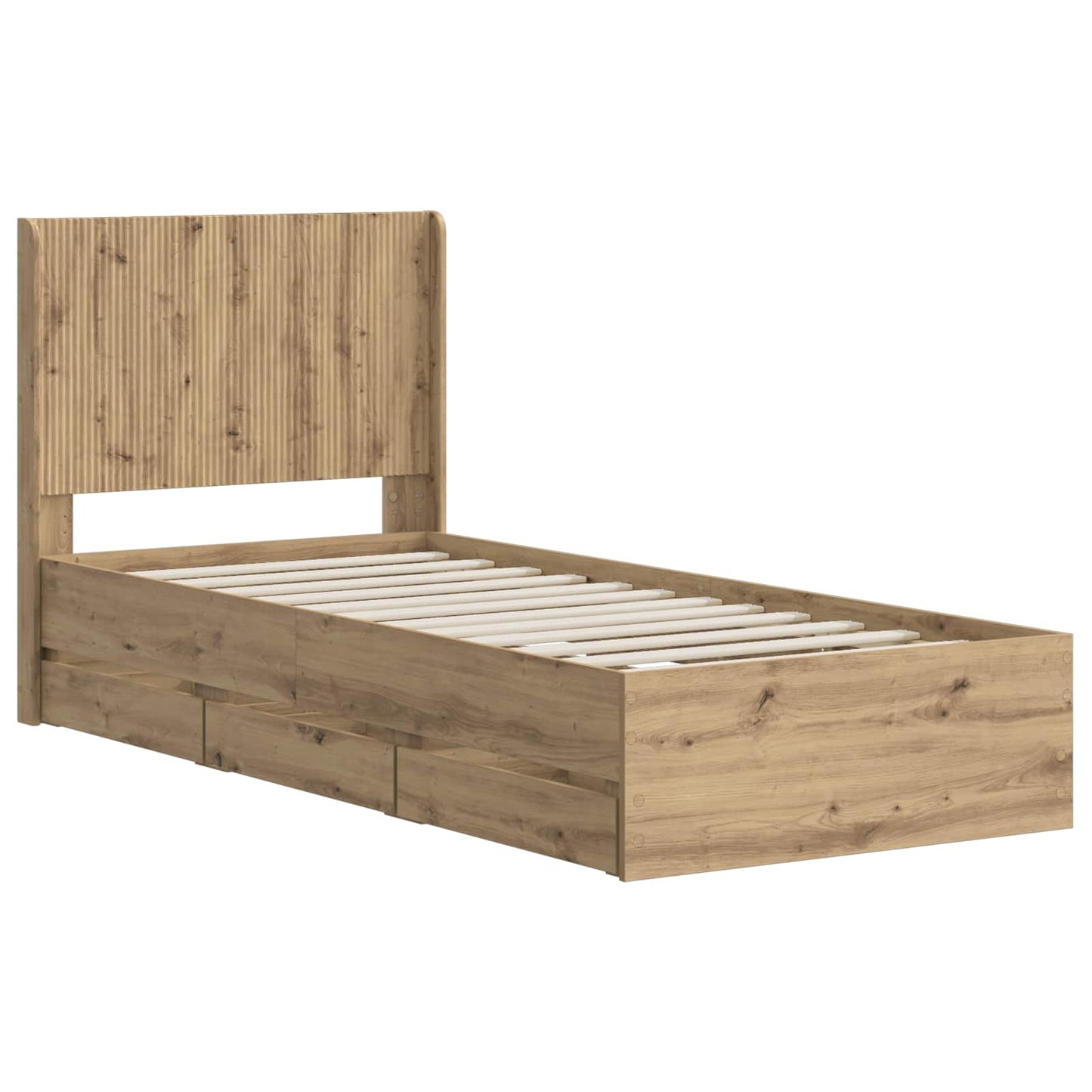 vidaXL Καλάθι με αποθήκη και κεφαλάρι Artisan Δρυς 90 x 200 cm