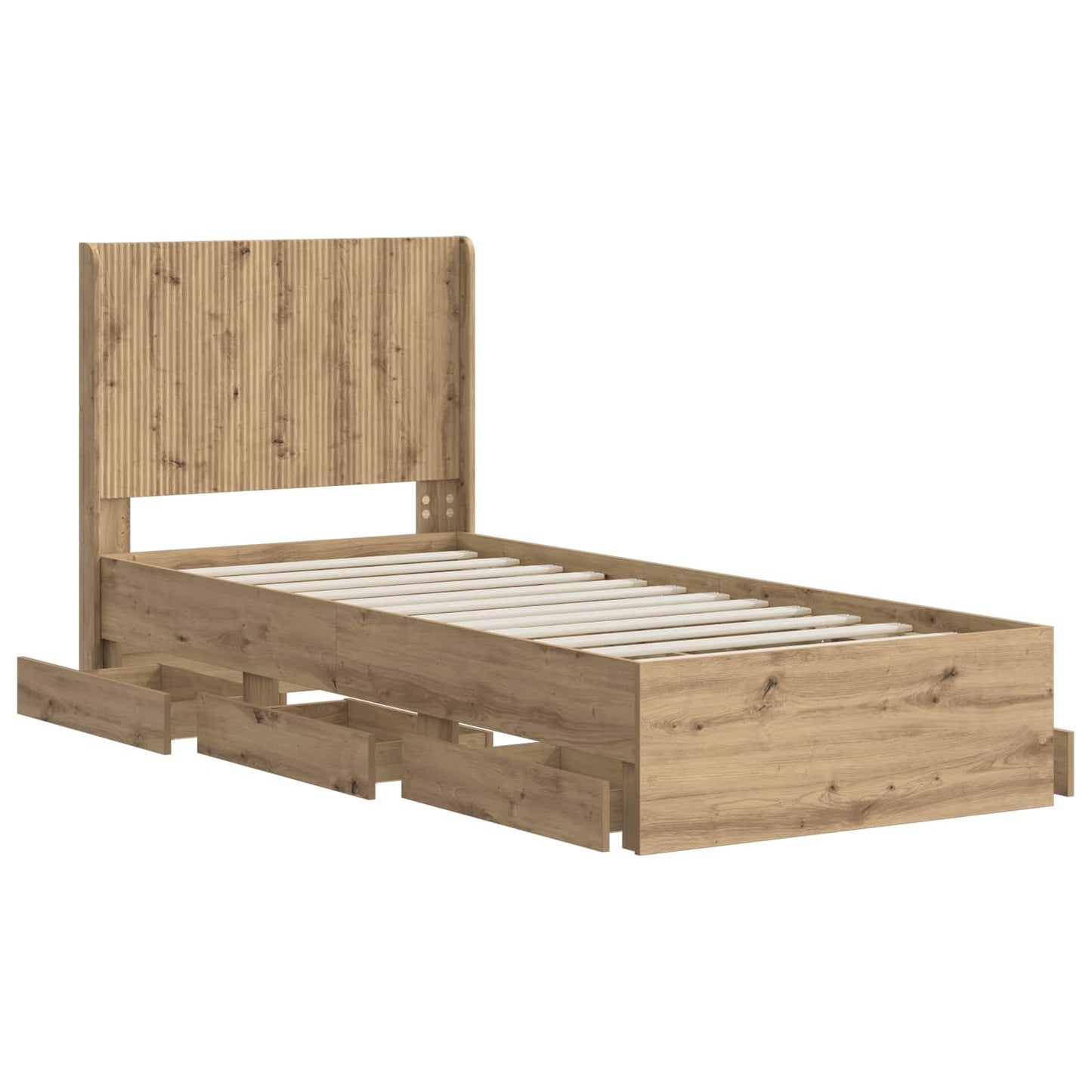 vidaXL Καλάθι με αποθήκη και κεφαλάρι Artisan Δρυς 90 x 200 cm