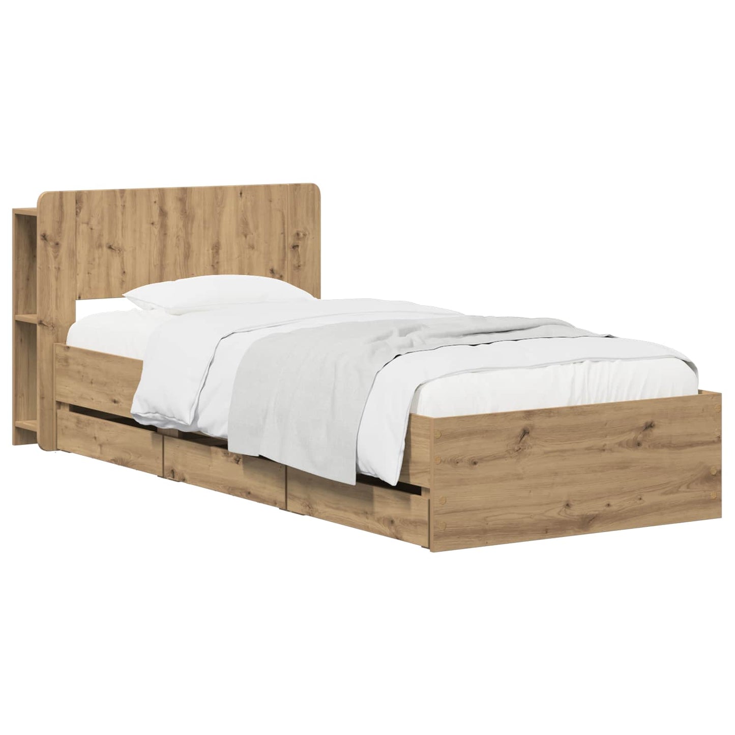 vidaXL Καλάθι με αποθήκη και κεφαλάρι Artisan Δρυς 90 x 200 cm