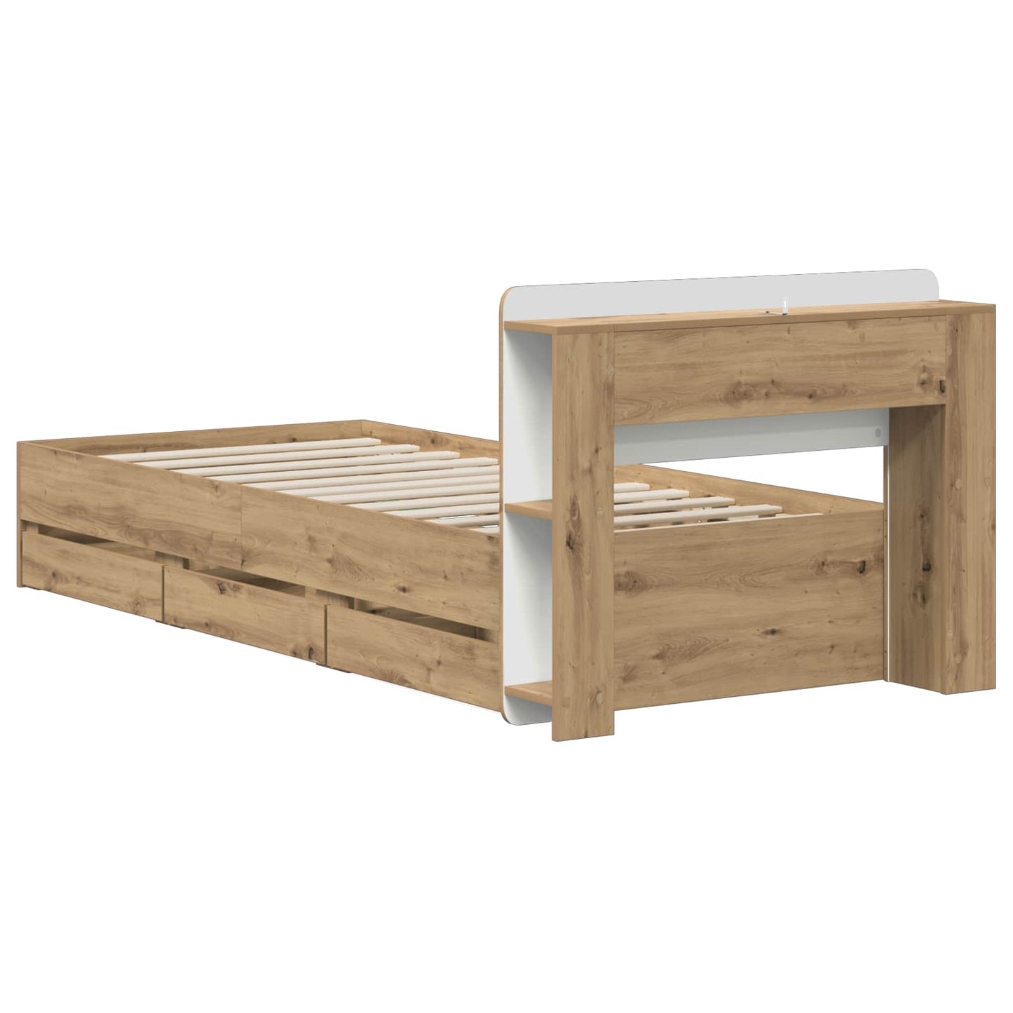 vidaXL Καλάθι με αποθήκη και κεφαλάρι Artisan Δρυς 90 x 200 cm