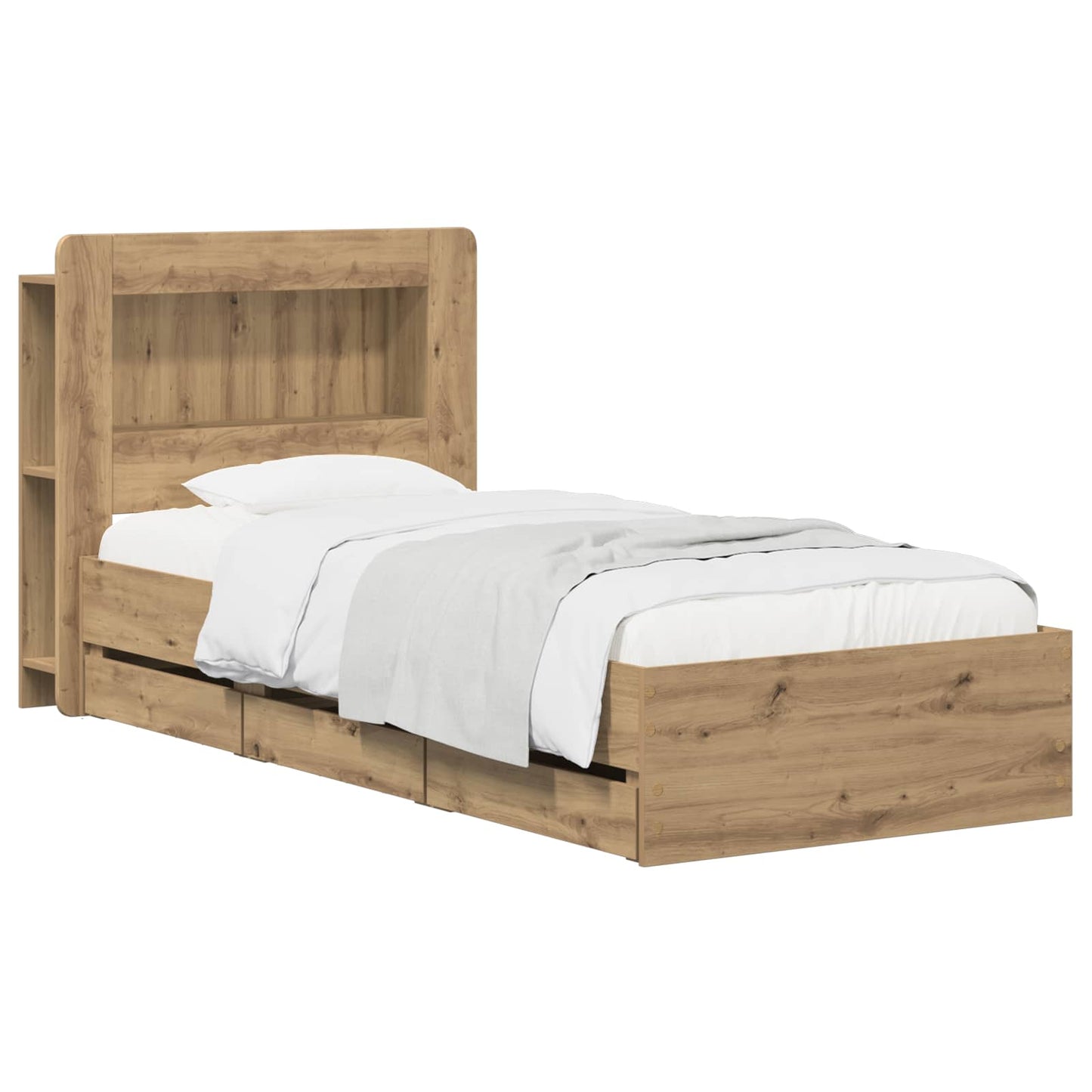 vidaXL Καλάθι με αποθήκη και κεφαλάρι Artisan Δρυς 90 x 200 cm
