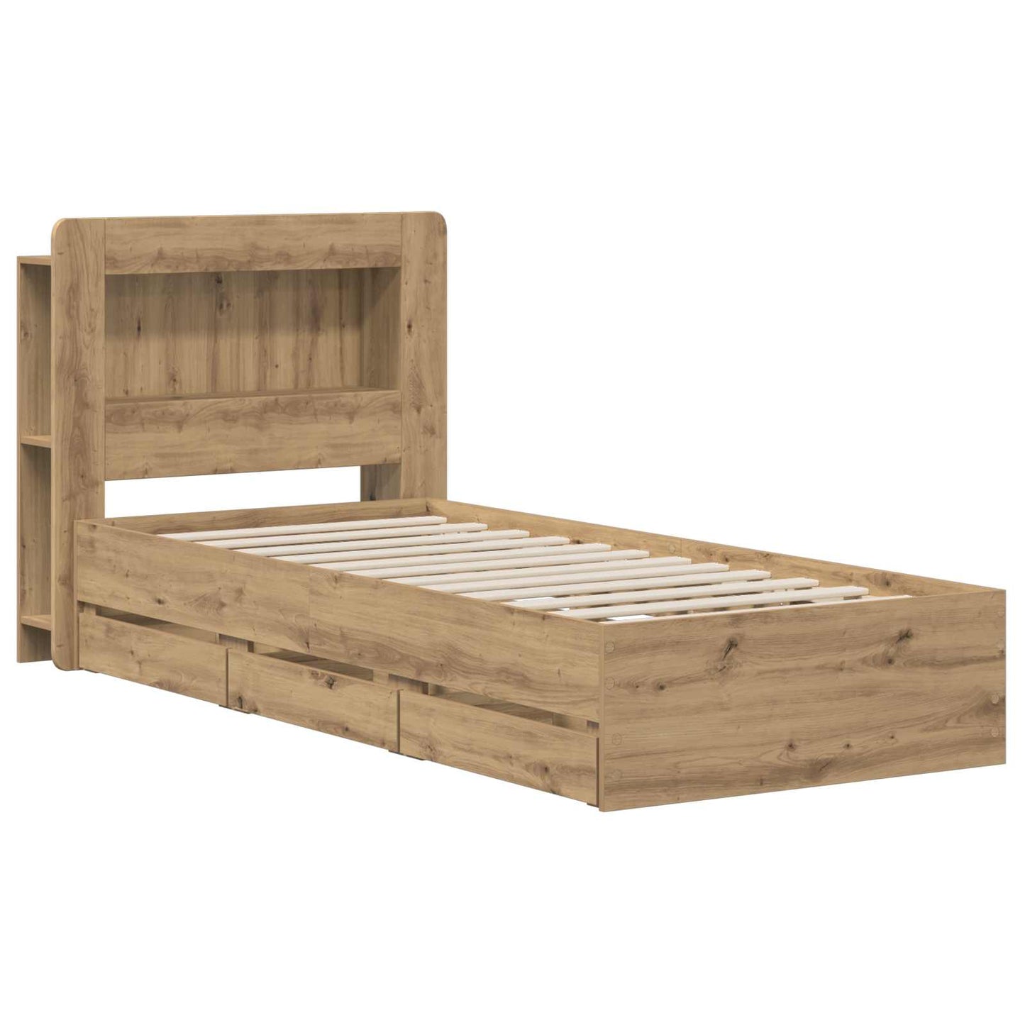 vidaXL Καλάθι με αποθήκη και κεφαλάρι Artisan Δρυς 90 x 200 cm