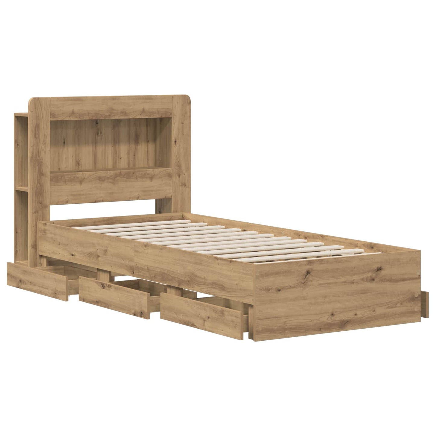 vidaXL Καλάθι με αποθήκη και κεφαλάρι Artisan Δρυς 90 x 200 cm