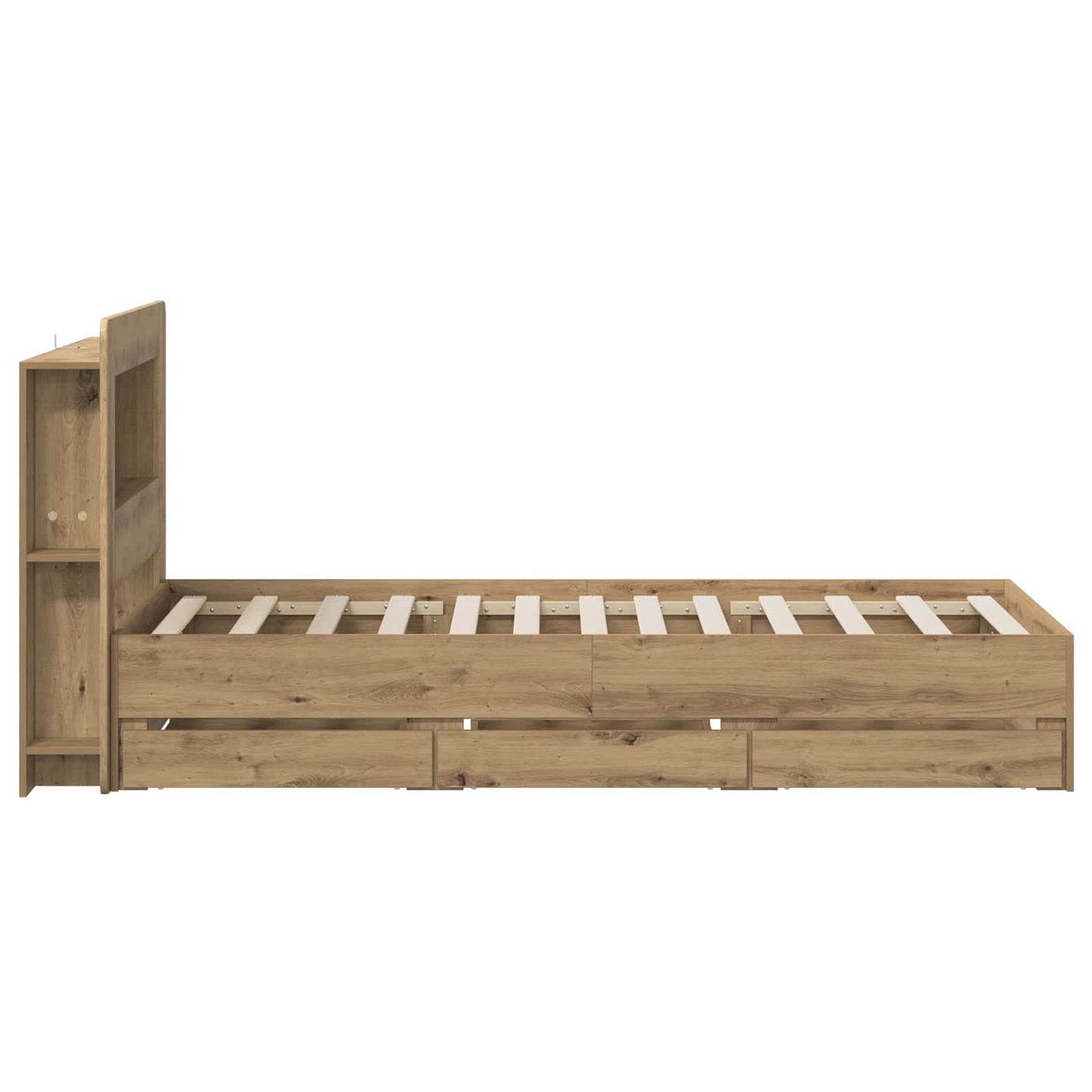 vidaXL Καλάθι με αποθήκη και κεφαλάρι Artisan Δρυς 90 x 200 cm