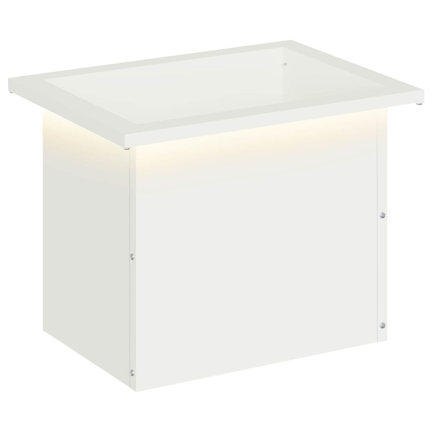 vidaXL Ζαρντινιέρα κήπου με LED Λευκό 30 × 40 × 30 εκ Ατσάλι