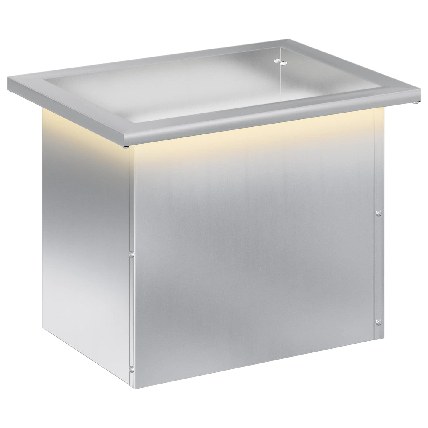 vidaXL Ζαρντινιέρα κήπου με LED Ασημί 30 × 40 × 30 εκ.