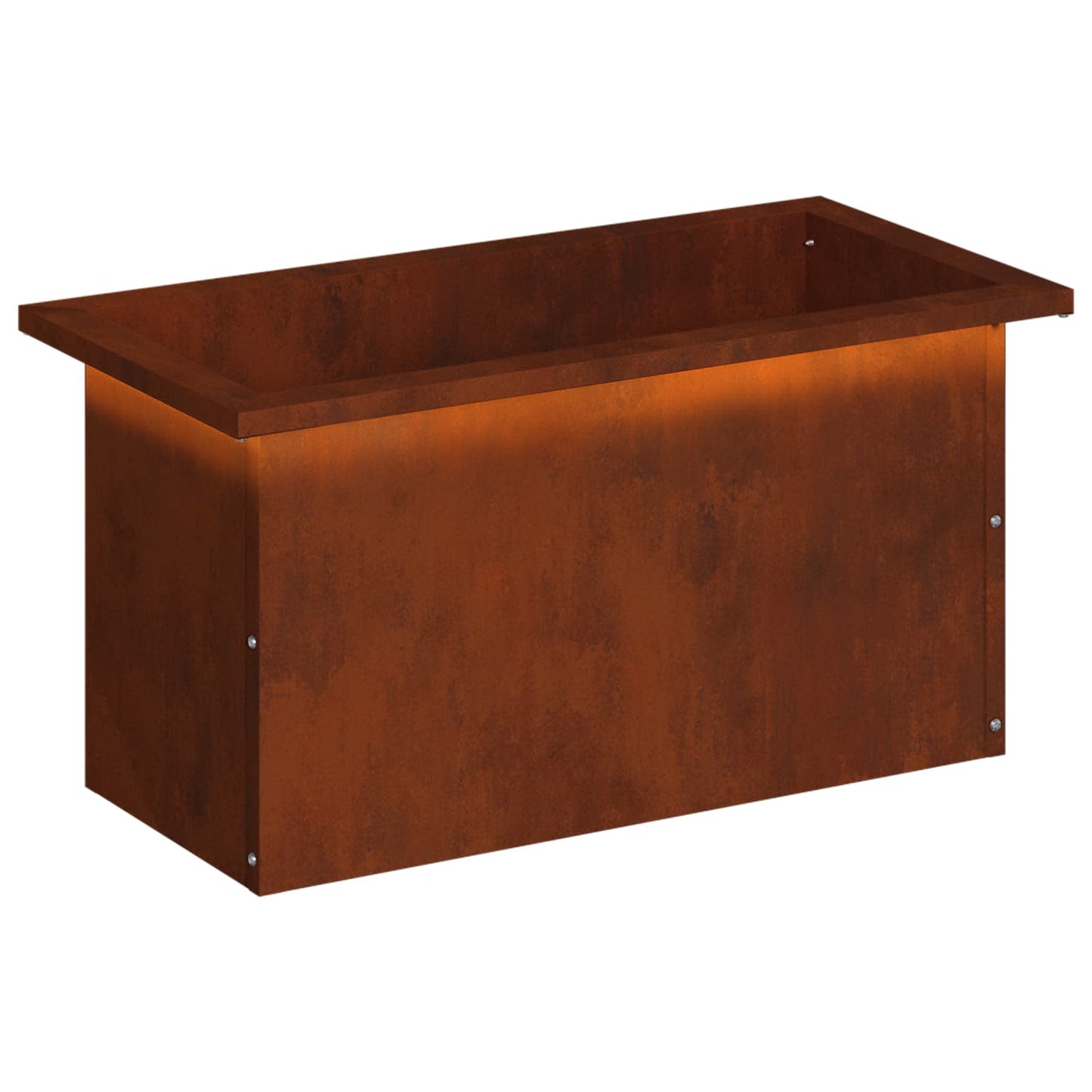 vidaXL Ζαρντινιέρα κήπου με LED Σκ rusty 30 × 60 × 30 εκ