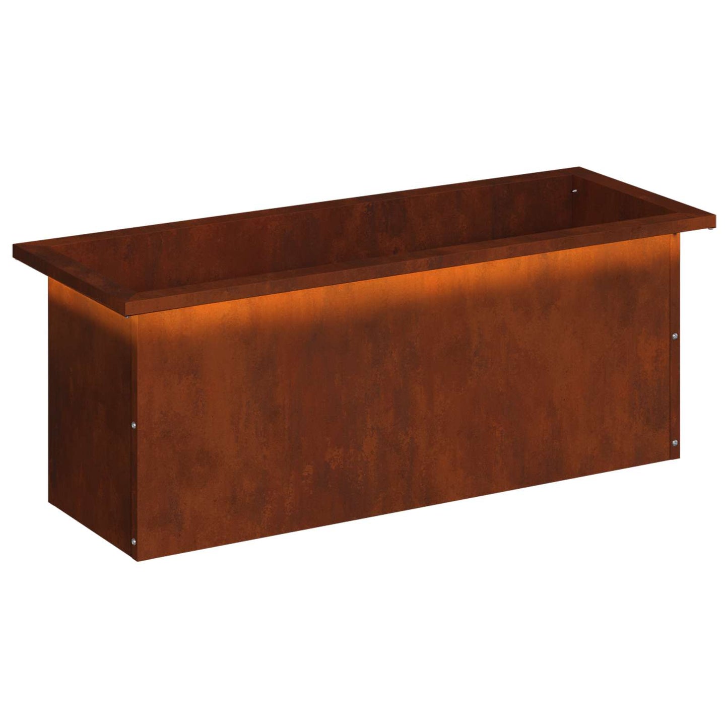 vidaXL Ζαρντινιέρα κήπου με LED Σκ rusty 30 x 80 x 30 εκ