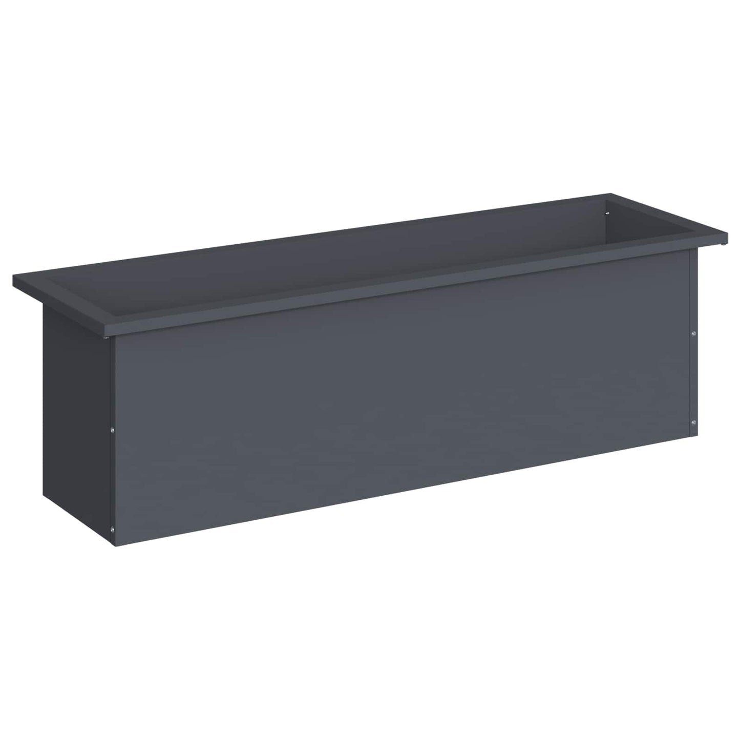 vidaXL Ζαρντινιέρα κήπου με LED Ανθρακί 30 x 100 x 30 εκ Ατσάλι