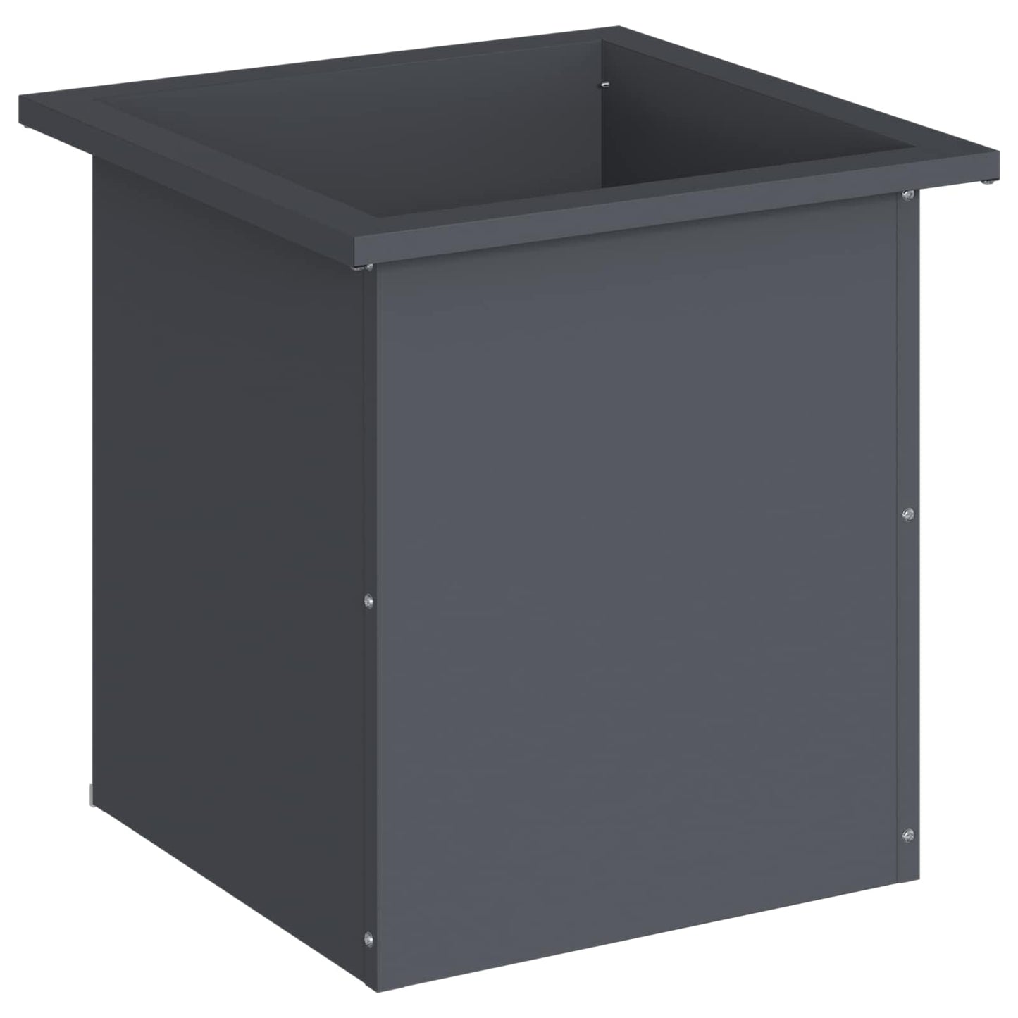 vidaXL Ζαρντινιέρα κήπου με LED Ανθρακί 40 x 40 x 40 cm Ατσάλι