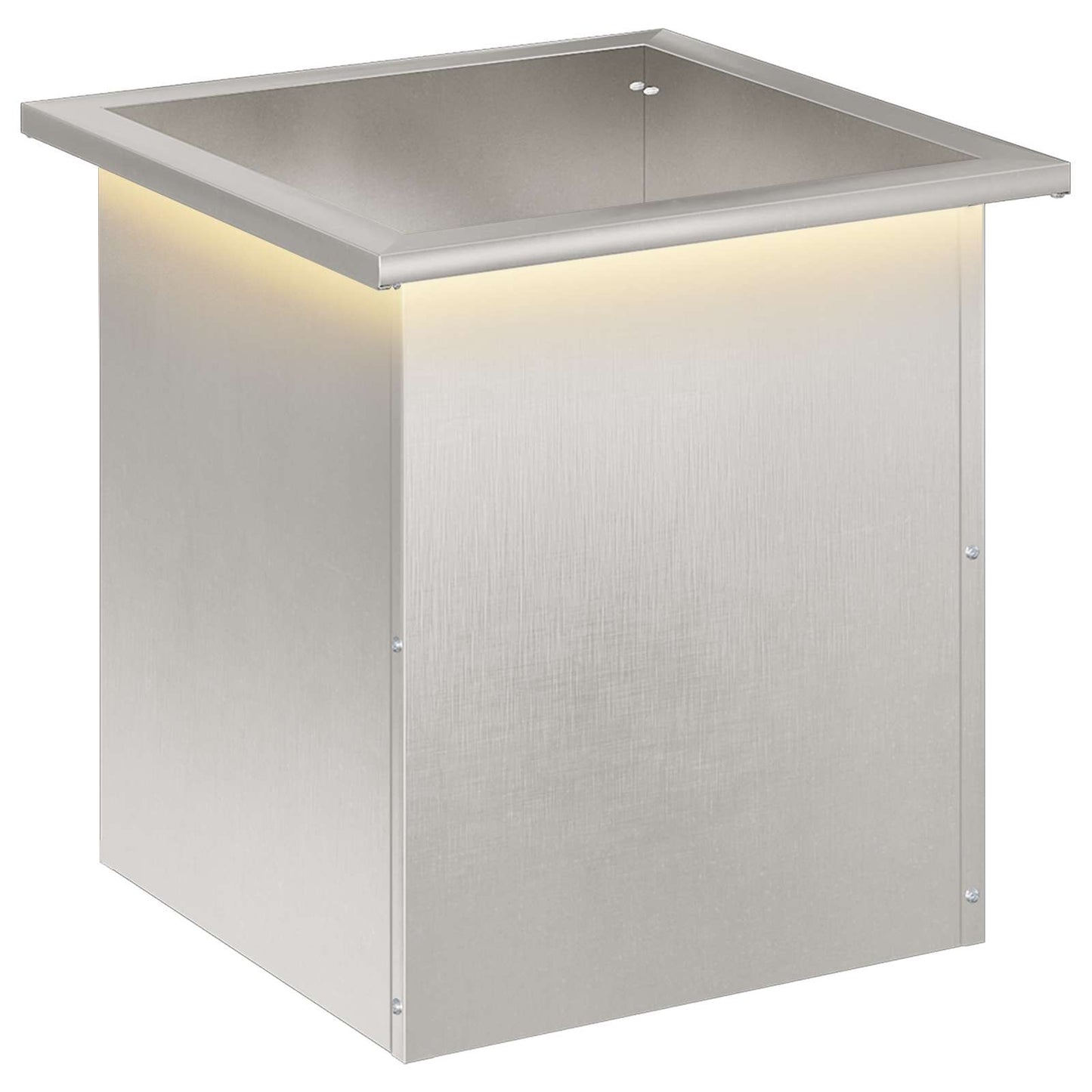 vidaXL Ζαρντινιέρα κήπου με LED Ασημί 40 x 40 x 40 cm