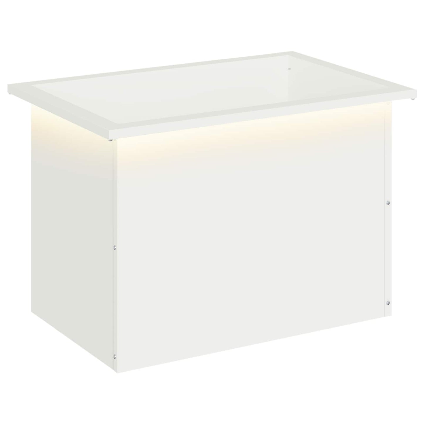 vidaXL Ζαρντινιέρα κήπου με LED Λευκό 40 × 60 × 40 εκ Ατσάλι