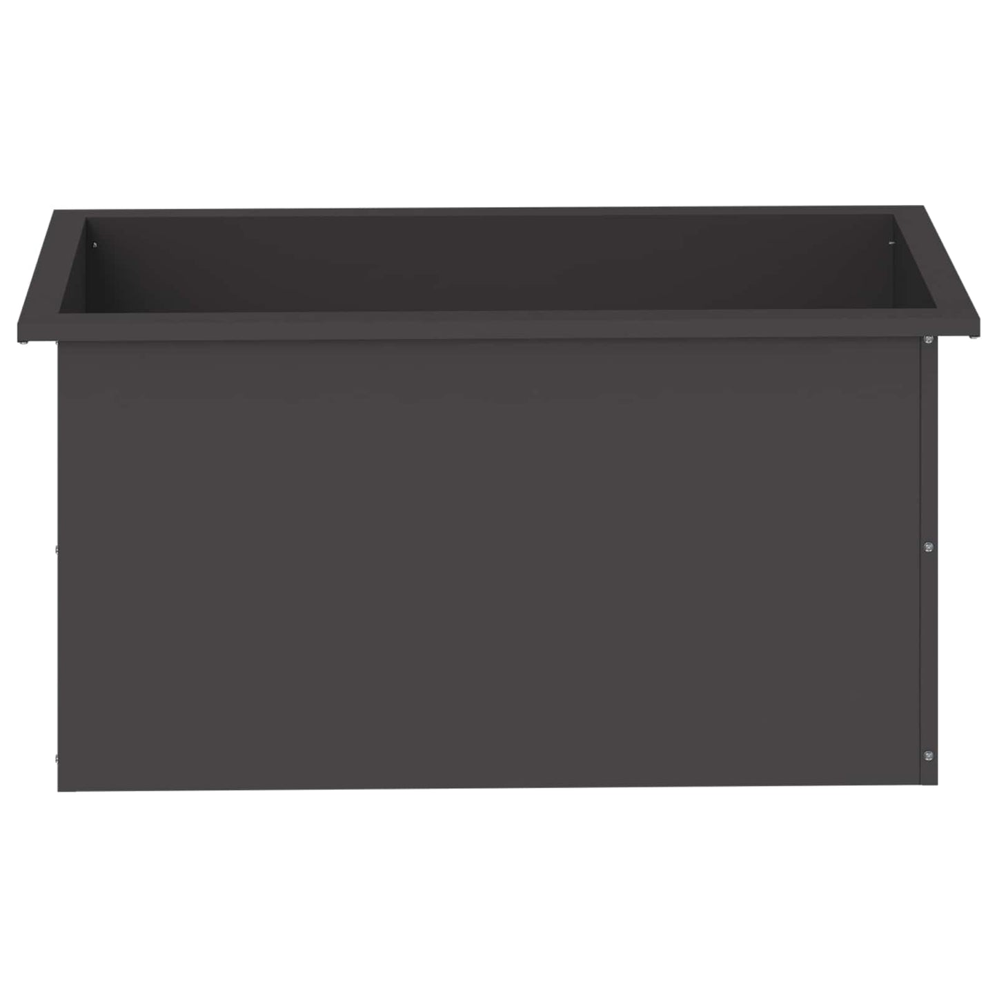 vidaXL Ζαρντινιέρα κήπου με LED 2 τμχ. Μαύρο 40 x 80 x 40 cm Ατσάλι