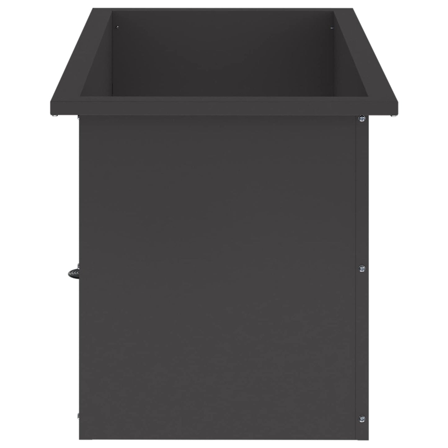 vidaXL Ζαρντινιέρα κήπου με LED 2 τμχ. Μαύρο 40 x 80 x 40 cm Ατσάλι