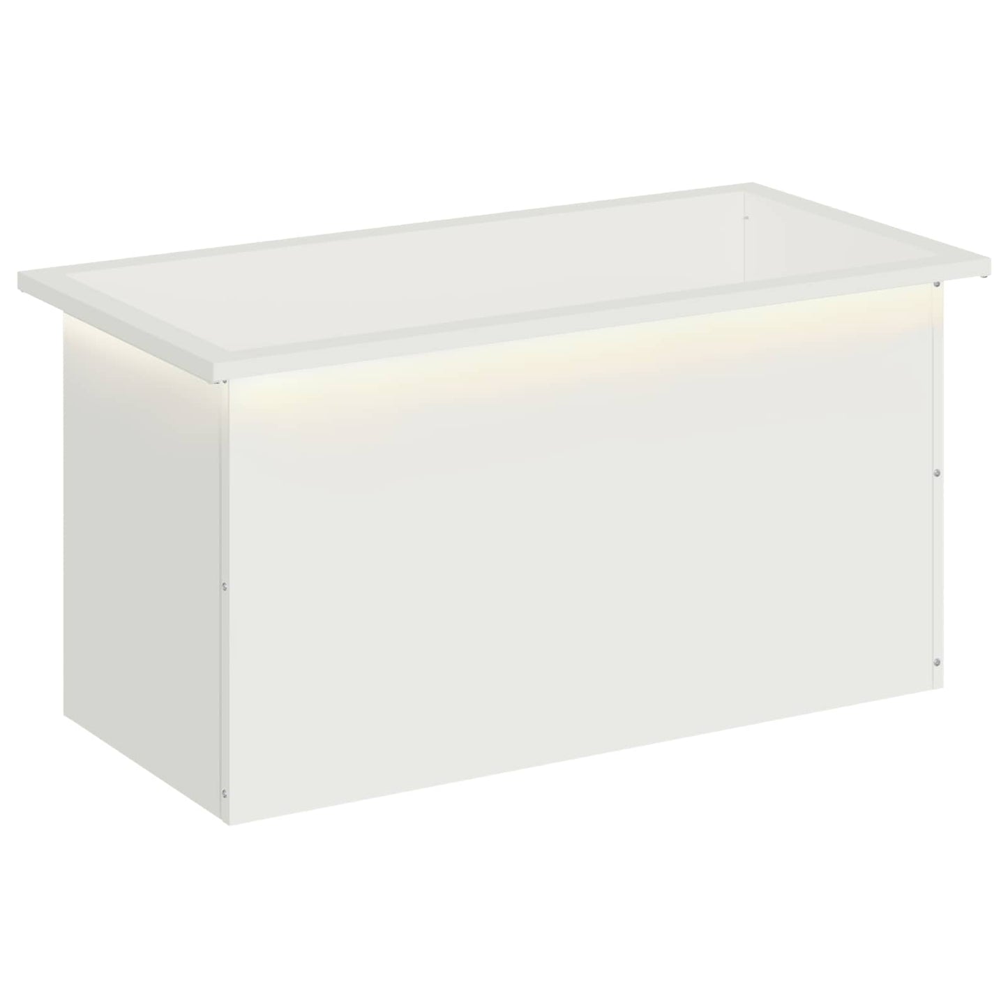 vidaXL Ζαρντινιέρα κήπου με LED Λευκό 40 x 80 x 40 cm Ατσάλι