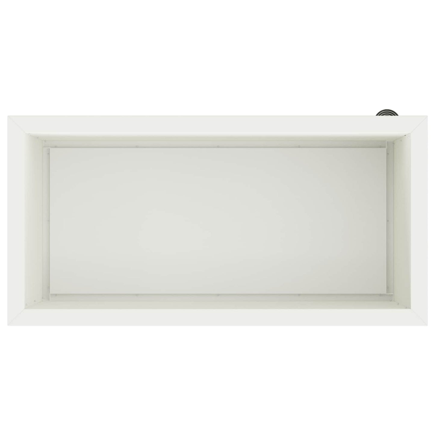 vidaXL Ζαρντινιέρα κήπου με LED Λευκό 40 x 80 x 40 cm Ατσάλι