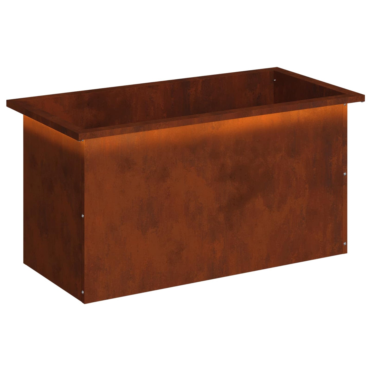 vidaXL Ζαρντινιέρα κήπου με LED Σκ rusty 40 x 80 x 40 cm