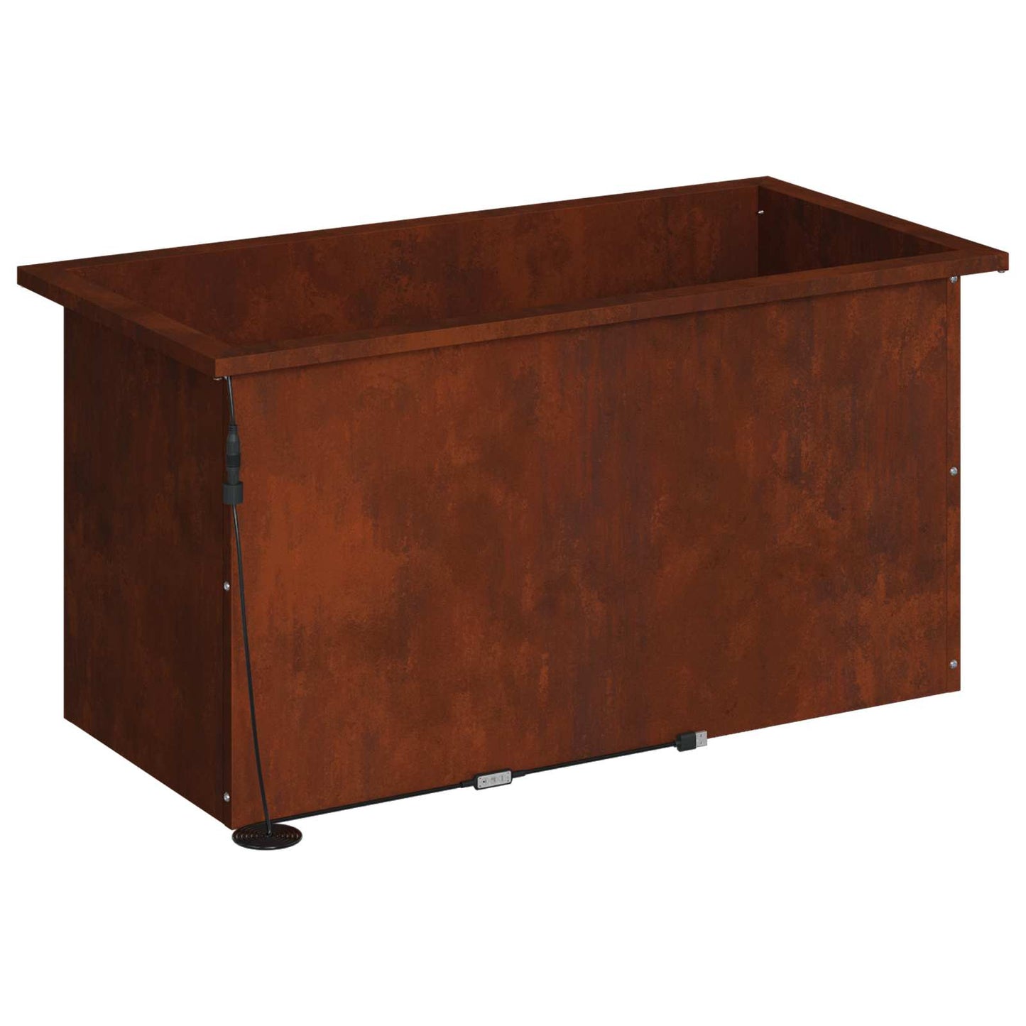 vidaXL Ζαρντινιέρα κήπου με LED 2 τμχ. Σκ rusty 40 x 80 x 40 cm