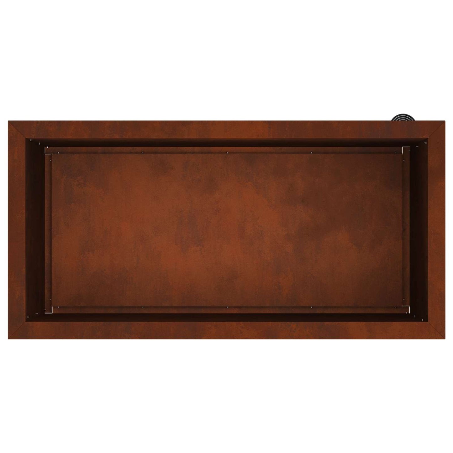 vidaXL Ζαρντινιέρα κήπου με LED 2 τμχ. Σκ rusty 40 x 80 x 40 cm