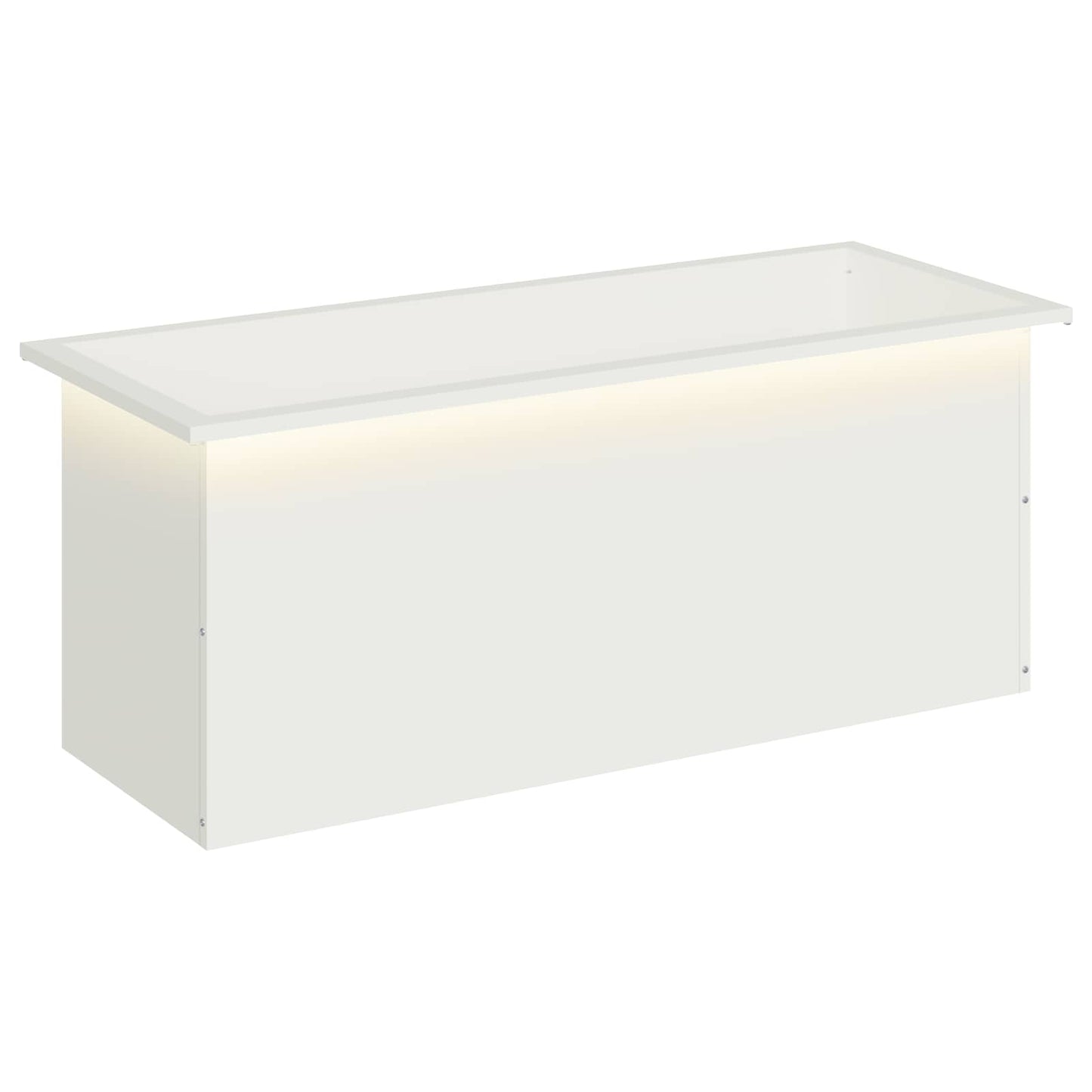 vidaXL Ζαρντινιέρα κήπου με LED Λευκό 40 × 100 × 40 εκ Ατσάλι