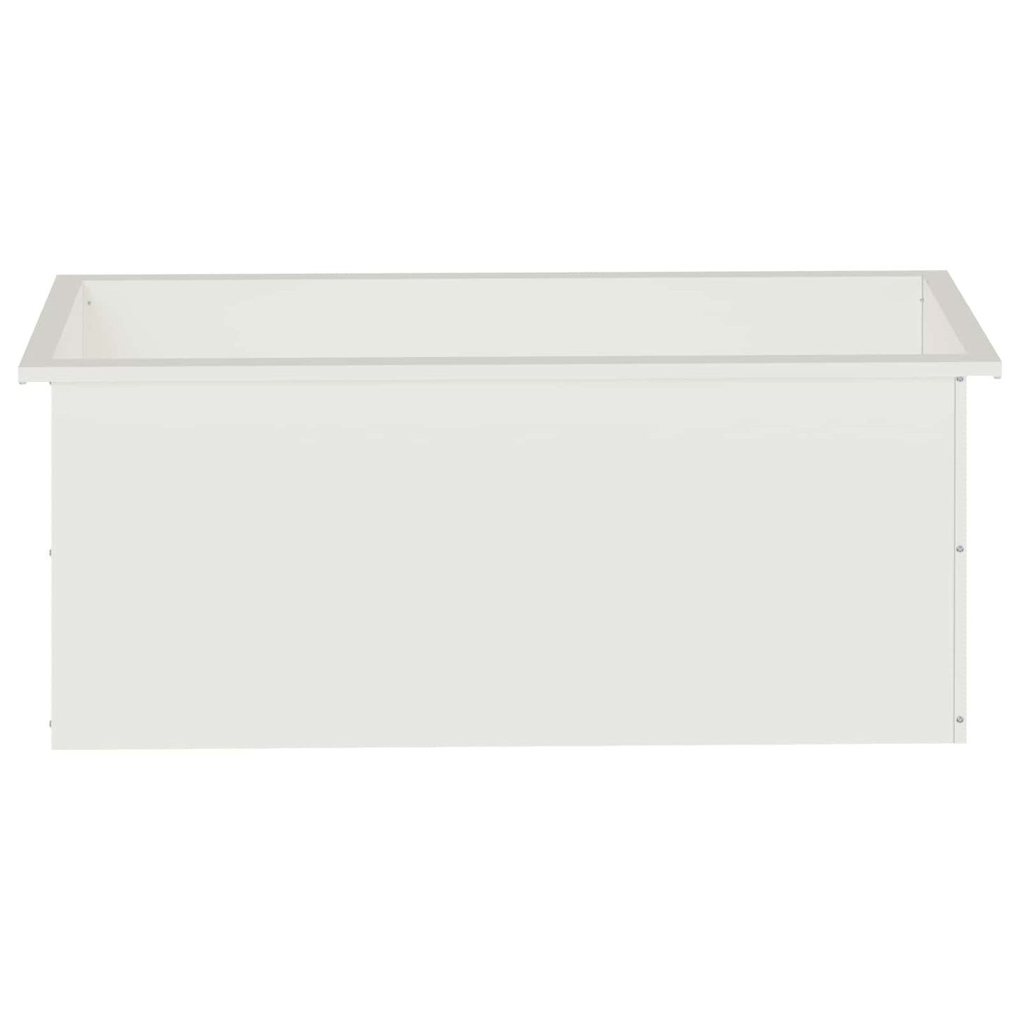 vidaXL Ζαρντινιέρα κήπου με LED Λευκό 40 × 100 × 40 εκ Ατσάλι