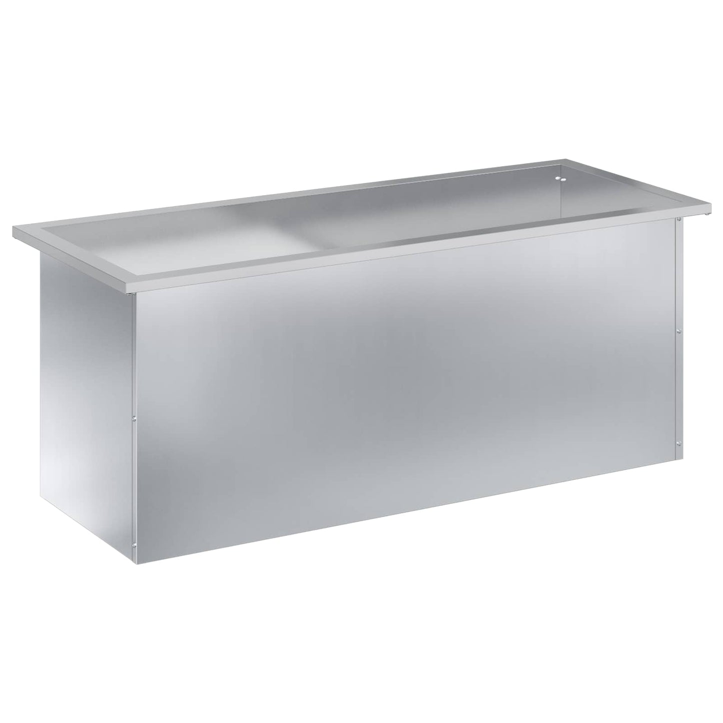 vidaXL Ζαρντινιέρα κήπου με LED Ασημί 40 x 100 x 40 εκ