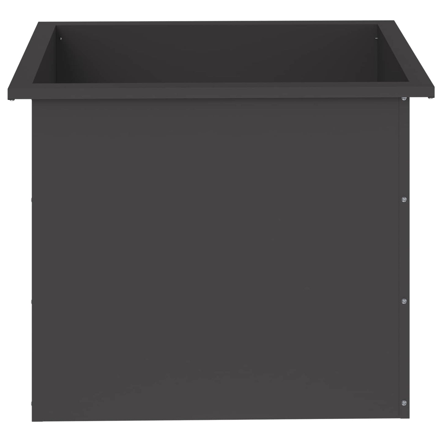 vidaXL Ζαρντινιέρα κήπου με LED Μαύρο 50 x 60 x 48 εκ Ατσάλι