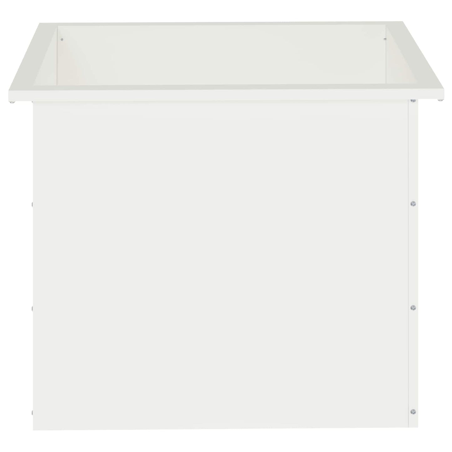 vidaXL Ζαρντινιέρα κήπου με LED 2 τμχ. Λευκό 50 x 60 x 48 εκ. Ατσάλι