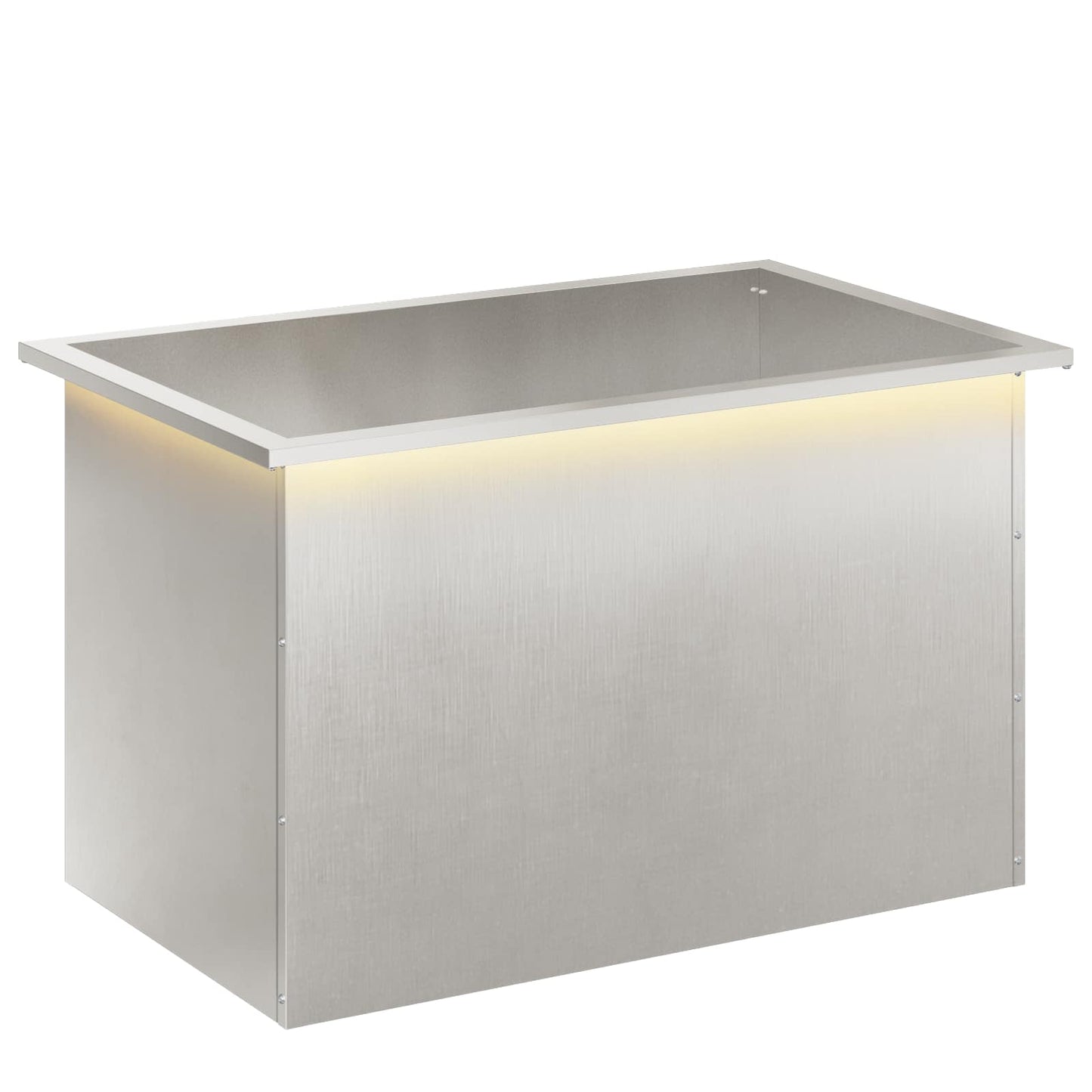 vidaXL Ζαρντινιέρα κήπου με LED Ασημί 50 × 80 × 48 εκ