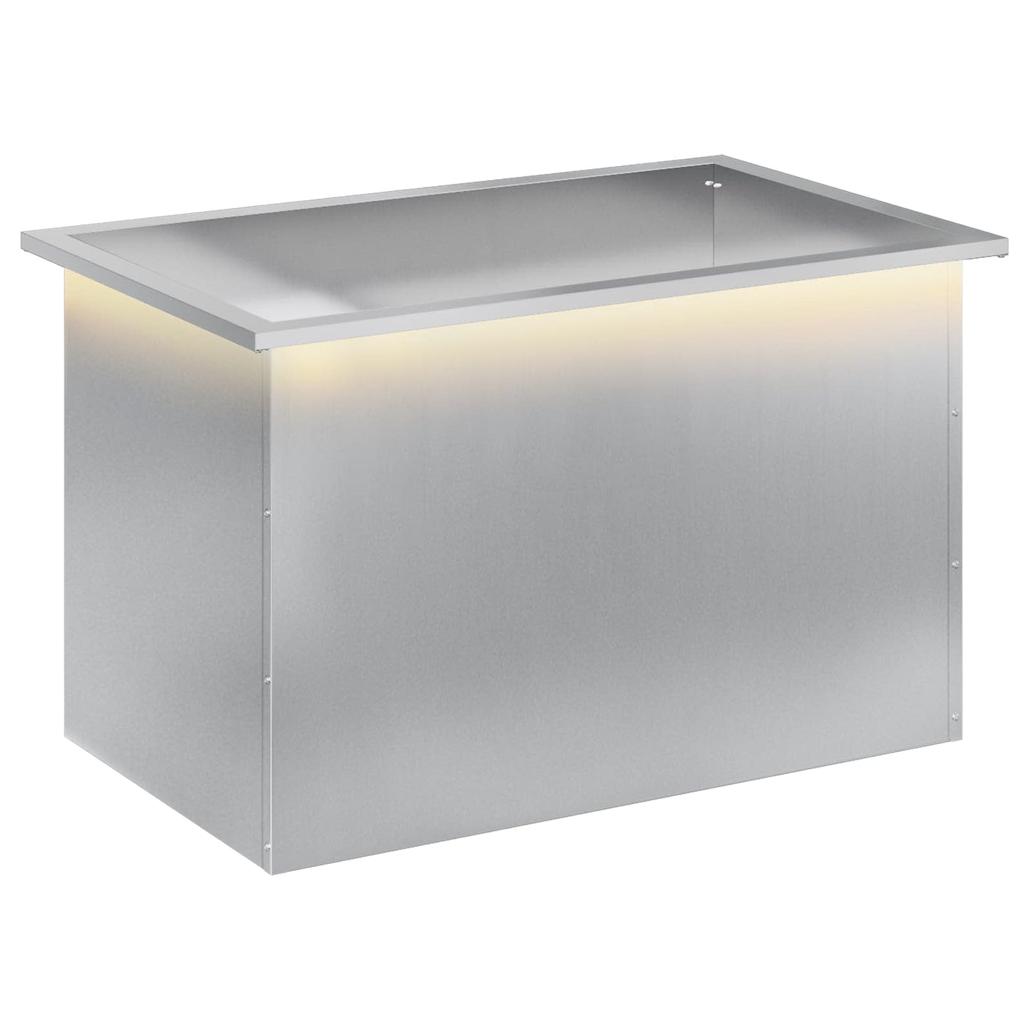 vidaXL Ζαρντινιέρα κήπου με LED Ασημί 50 × 80 × 48 εκ