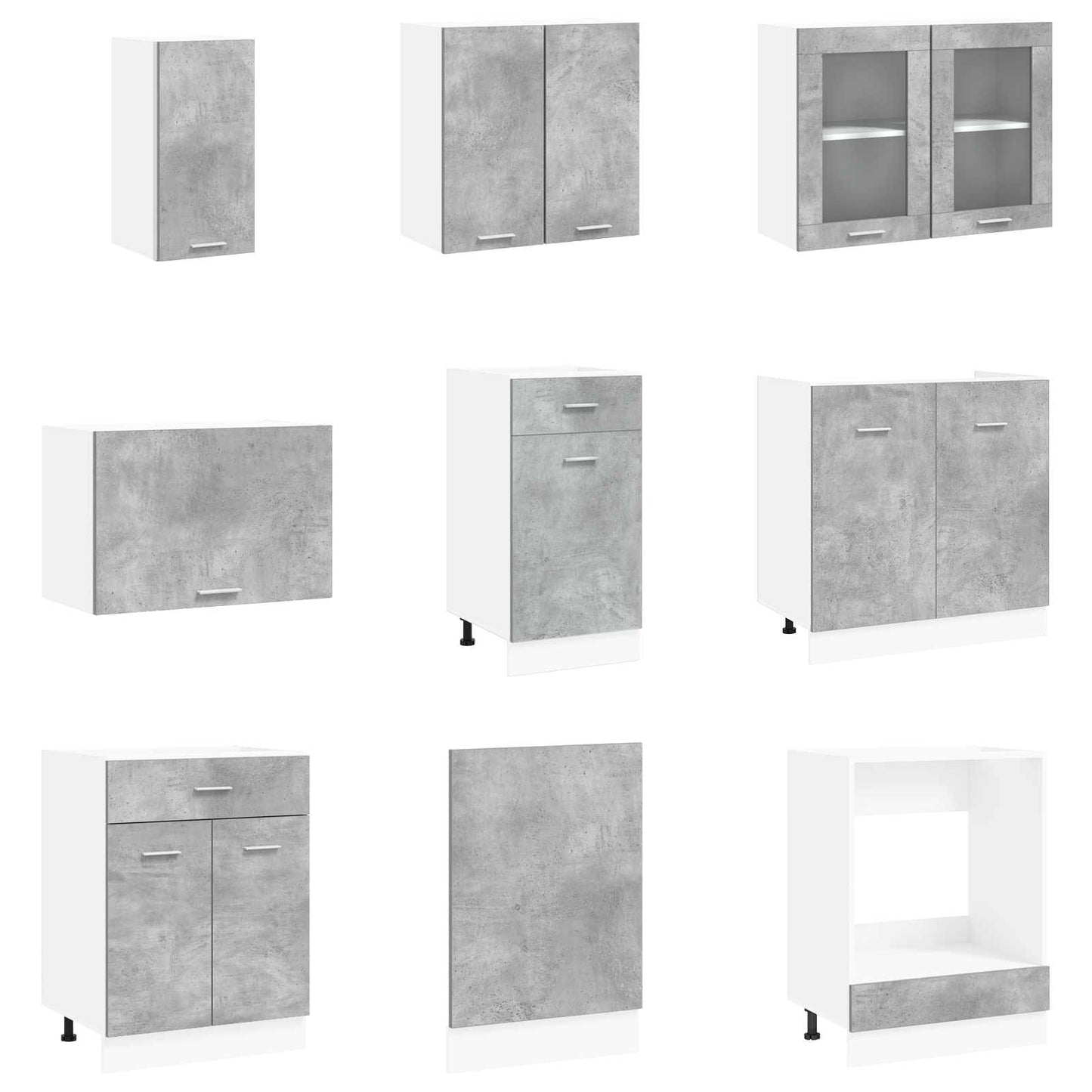 vidaXL Σετ Ντουλάπια Κουζίνας Lyon 8 pcs 240 x 46 x 81,5 εκ.