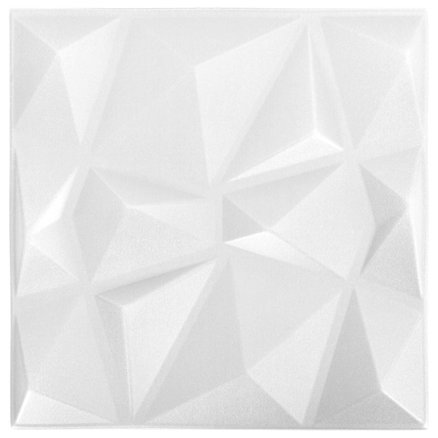 vidaXL Πάνελ τοίχου 12 pcs Οριγκάμι Άσπρο 50 x 50 cm Φελιζόλ XPS