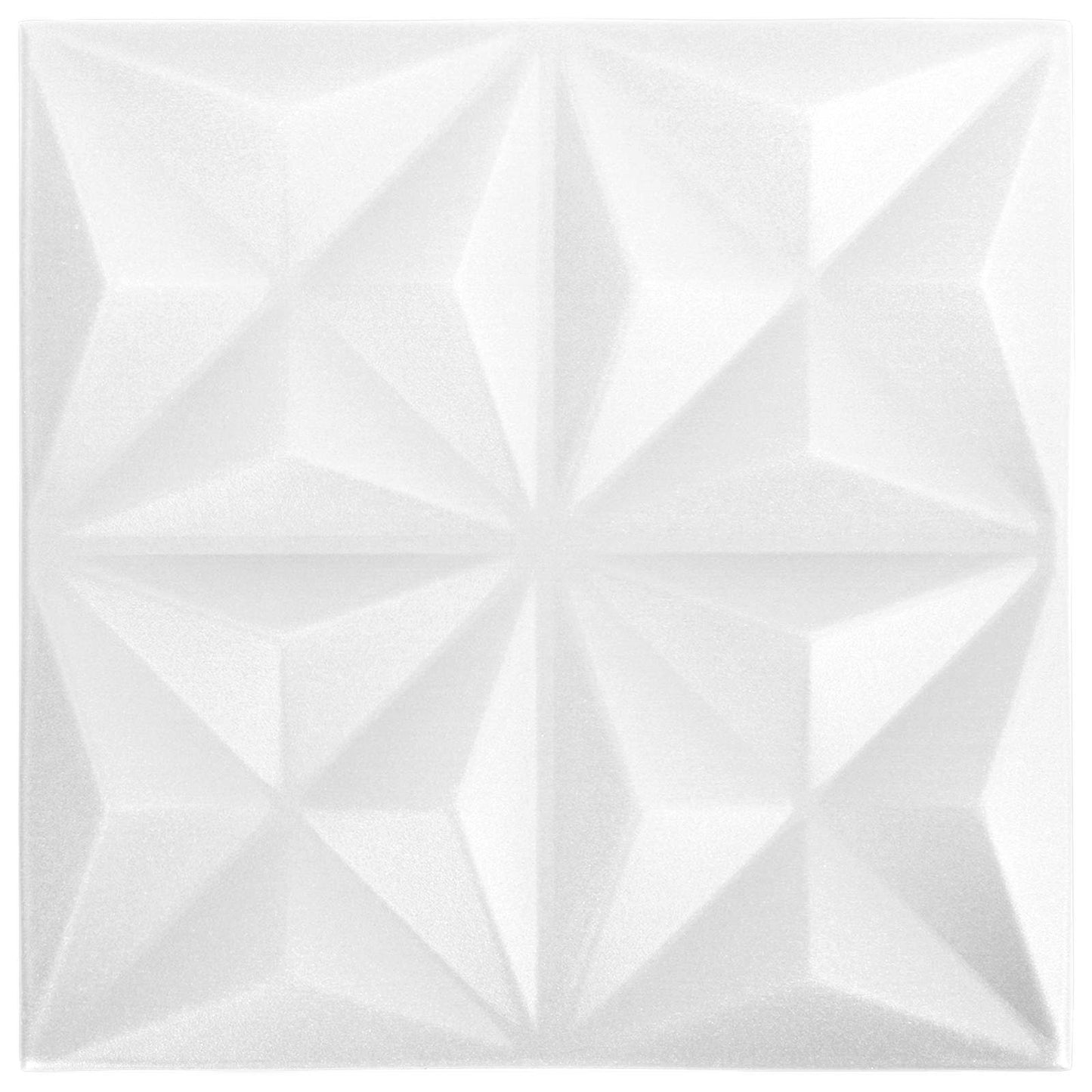vidaXL Πάνελ τοίχου 48 pcs Οριγκάμι Άσπρο 50 x 50 cm Φελιζόλ XPS