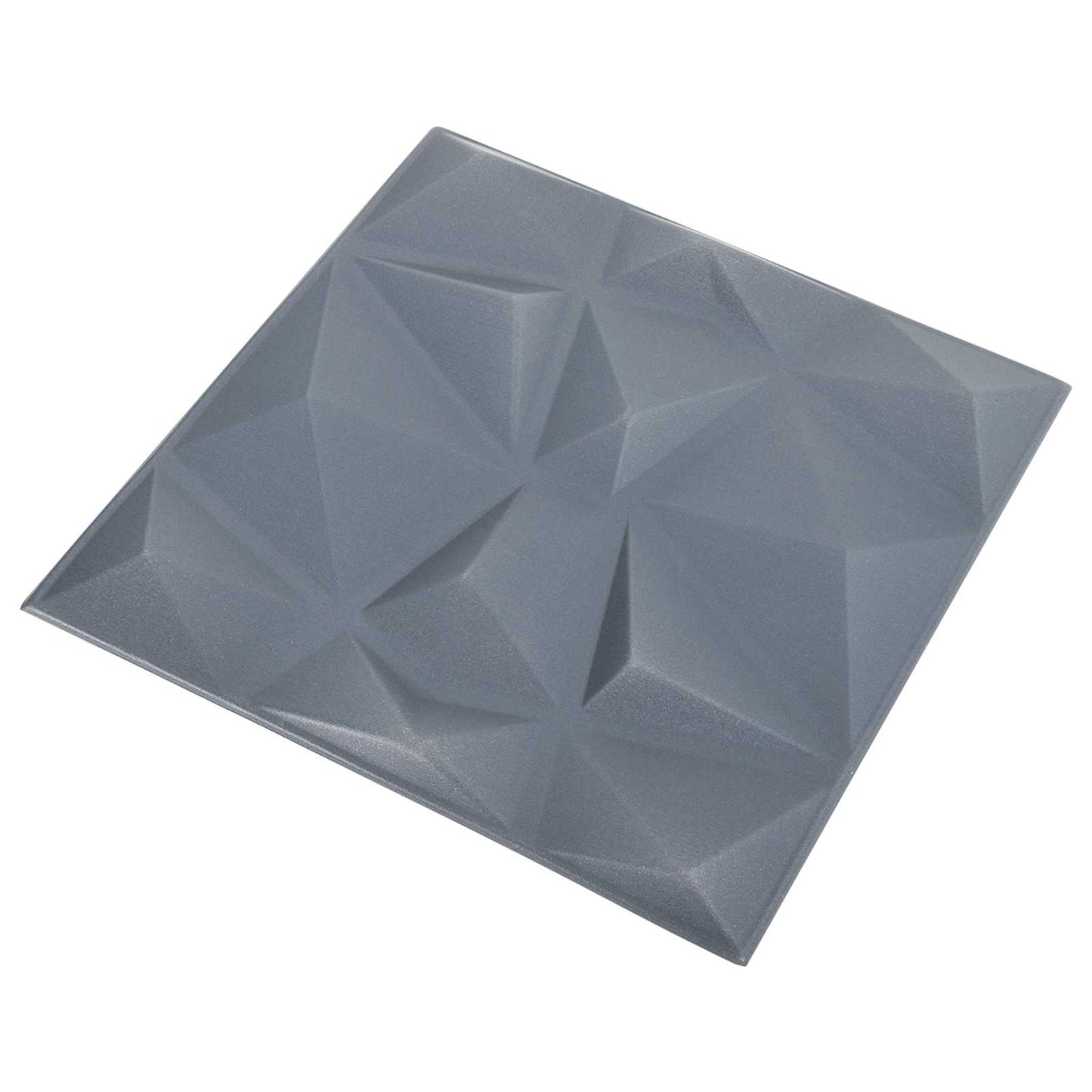 vidaXL Πάνελ τοίχου 24 pcs Διαμάντι Γκρι 50 x 50 cm Φελιζόλ XPS