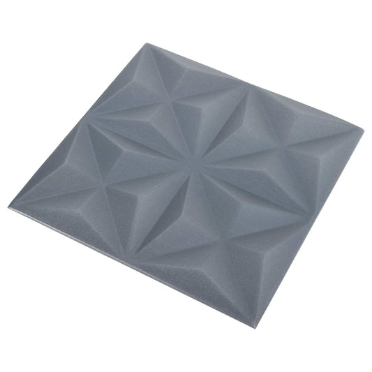 vidaXL Πάνελ τοίχου 48 pcs Οριγκάμι Γκρι 50 x 50 cm Φελιζόλ XPS