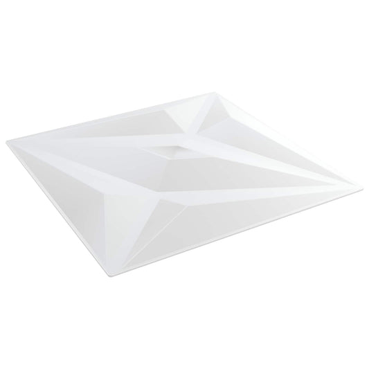 vidaXL Πάνελ τοίχου 12 τμχ. 50 x 50 cm Άσπρο Αστέρι Φελιζόλ XPS