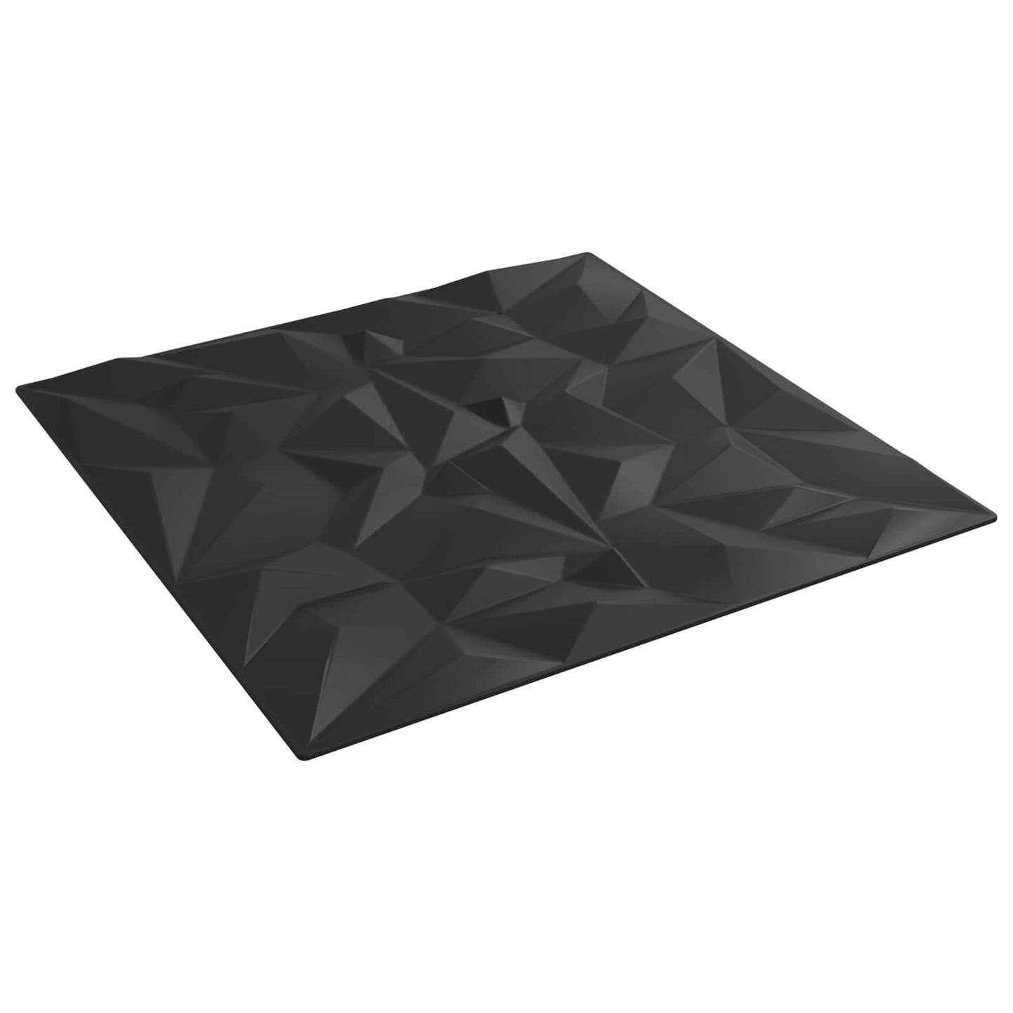vidaXL Πάνελ τοίχου 48 pcs Μαύρο 50 x 50 cm Φελιζόλ XPS