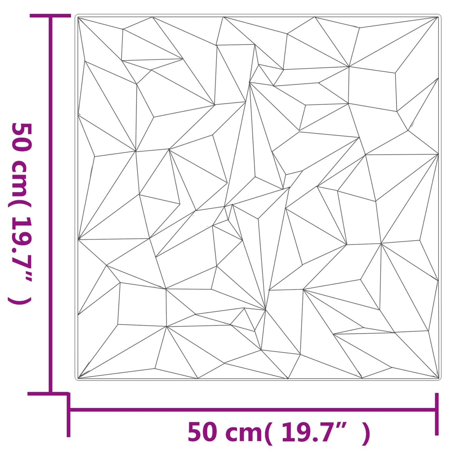 vidaXL Πάνελ τοίχου 48 pcs Μαύρο 50 x 50 cm Φελιζόλ XPS
