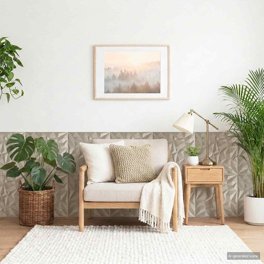 vidaXL Πάνελ τοίχου 48 τμχ. 50 x 50 cm Αμέθυστος Μπετόν Φελιζόλ XPS