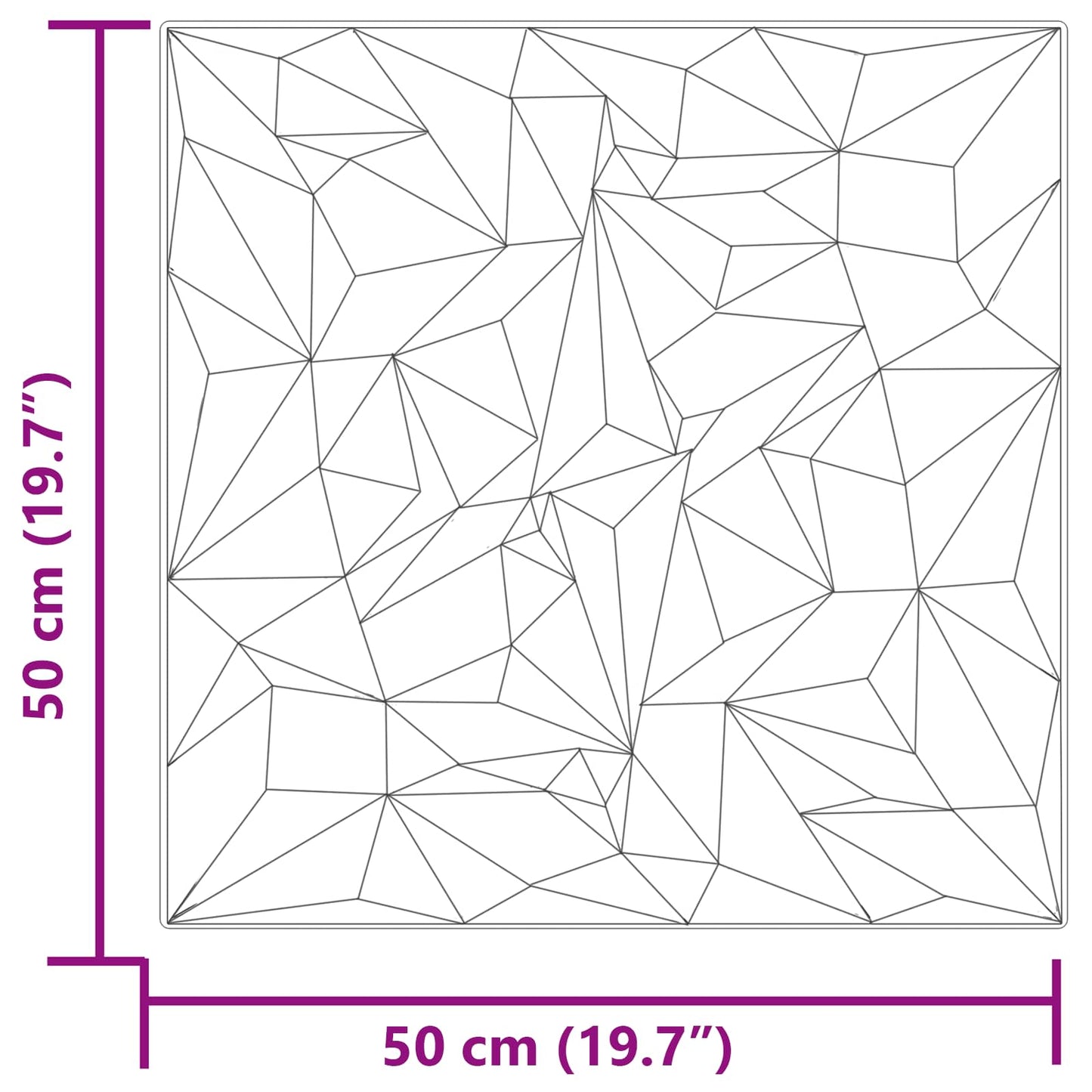 vidaXL Πάνελ τοίχου 12 pcs Αμέθυστος Πράσινο 50 x 50 cm Φελιζόλ XPS