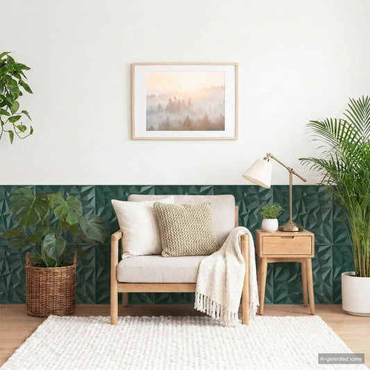 vidaXL Πάνελ τοίχου 24 τμχ. 50 x 50 cm Αμέθυστος Πράσινο Φελιζόλ XPS