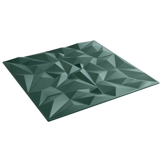 vidaXL Πάνελ τοίχου 24 pcs Αμέθυστος Πράσινο 50 x 50 cm Φελιζόλ XPS