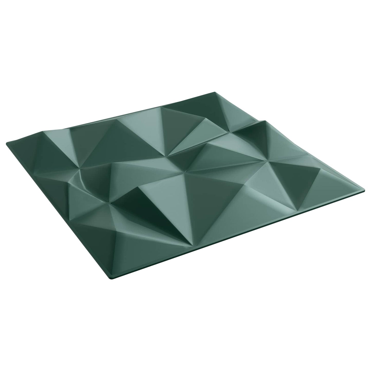 vidaXL Πάνελ τοίχου 12 pcs Διαμάντι Πράσινο 50 x 50 cm Φελιζόλ XPS