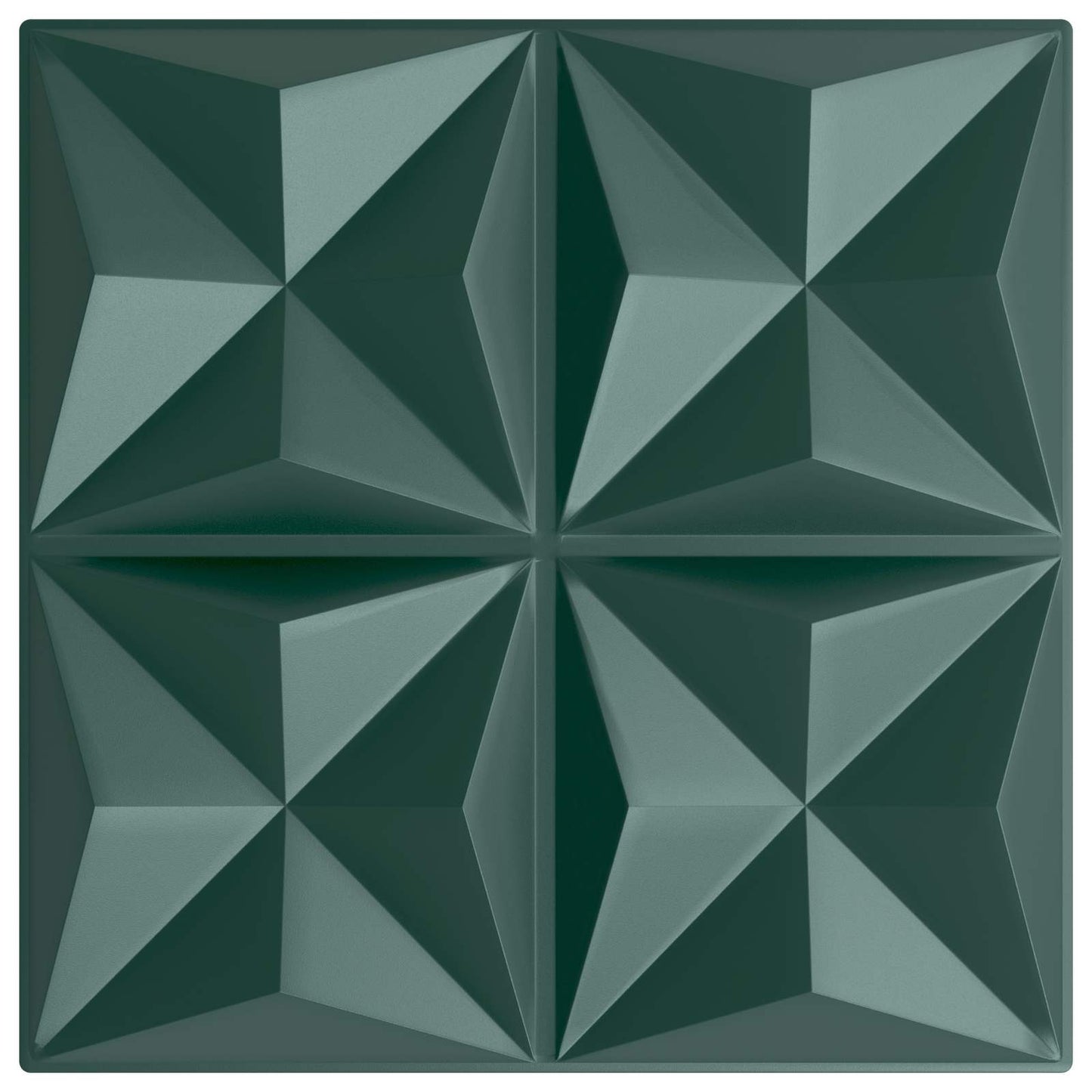 vidaXL Πάνελ τοίχου 48 pcs Οριγκάμι Πράσινο 50 x 50 cm Φελιζόλ XPS
