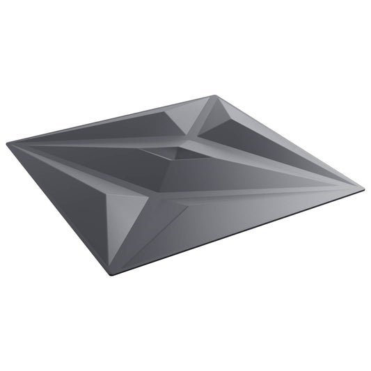vidaXL Πάνελ τοίχου Αστέρι 48 pcs Αστέρι Γκρι 50 x 50 cm Φελιζόλ XPS