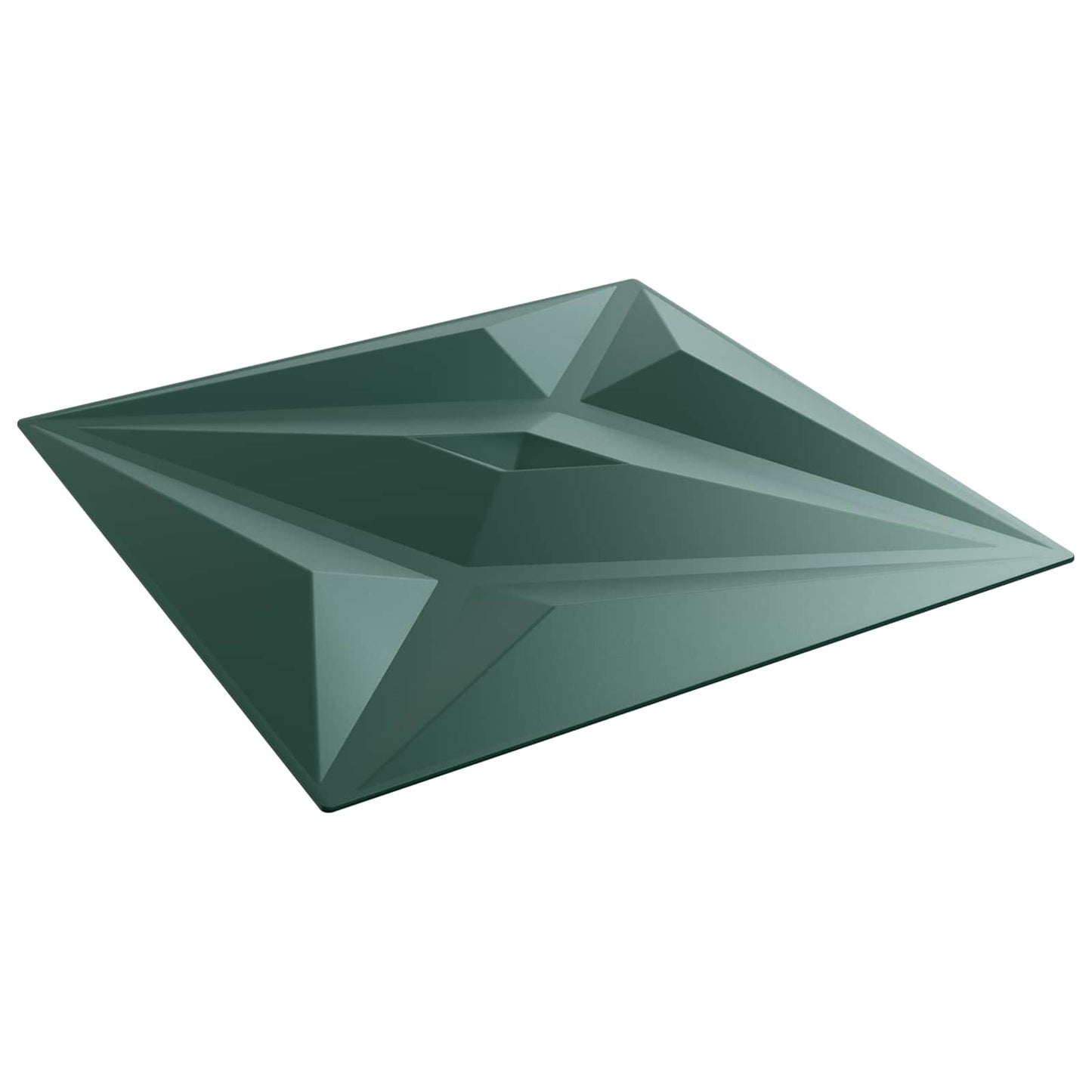 vidaXL Πάνελ τοίχου 24 pcs Αστέρι Πράσινο 50 x 50 cm Φελιζόλ XPS